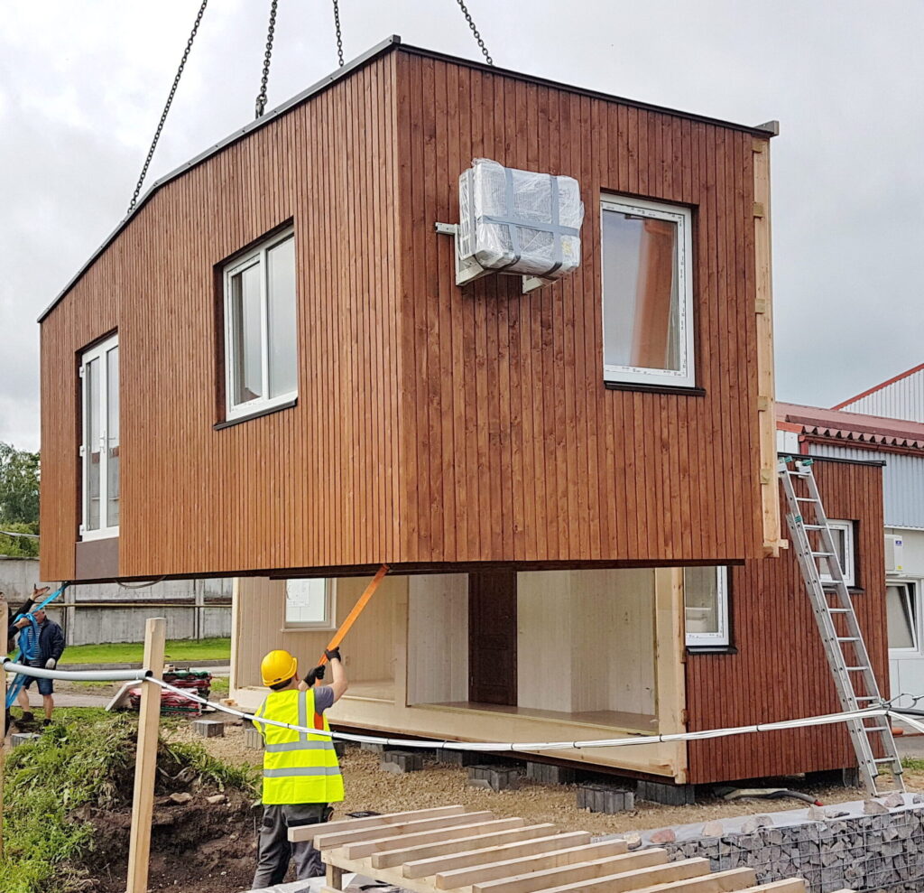 wood panel houses moduļu māja